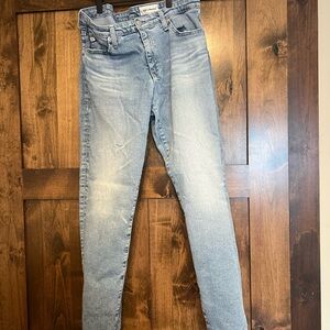 Ag Adriano Goldschmied Light Blue Skinny Jeans